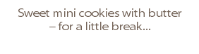 Sweet mini cookies with butter − for a little break...